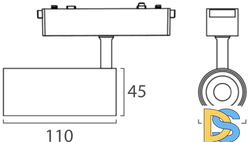 Трековый магнитный светильник Italline Kreator IT09-9017 black 4000K