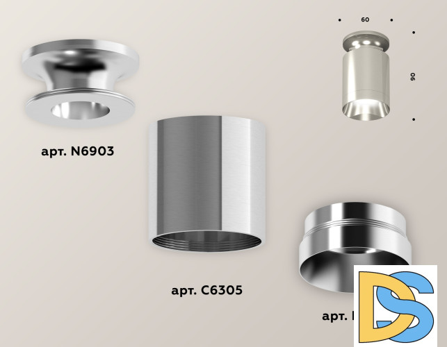 Накладной светильник Ambrella Light Techno XS6305042 (N6903, C6305, N6132)