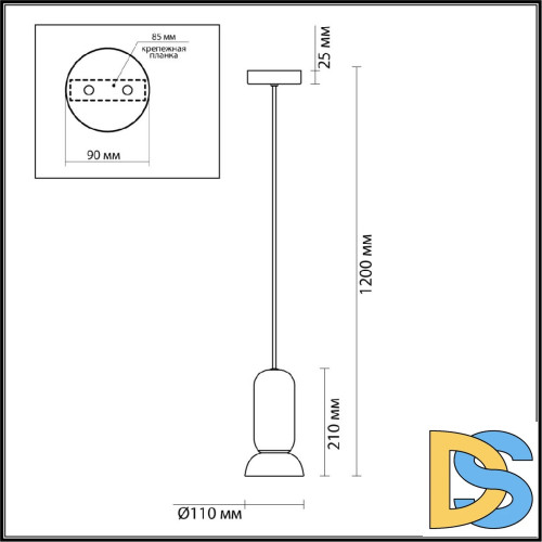 Подвесной светильник Odeon Light Kerama 5054/1E