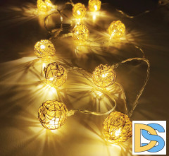 Гирлянда линейная Золотые шарики Feron CL594 51450