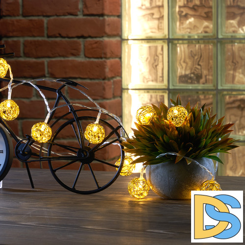 Гирлянда линейная Золотые шарики Feron CL594 51450