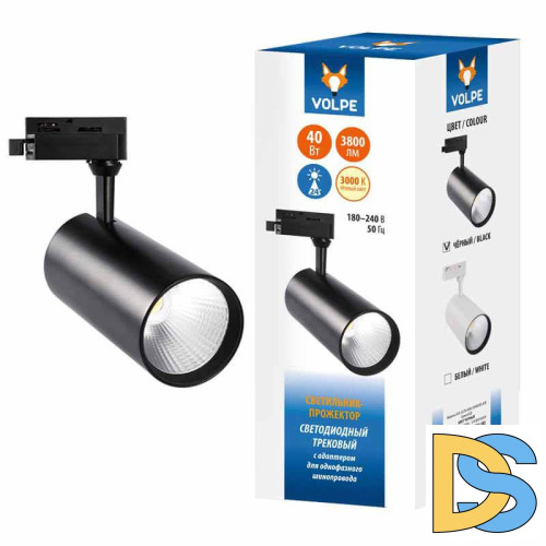 Трековый светодиодный светильник Volpe ULB-Q276 40W/3000К Black UL-00005948