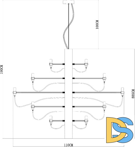 Подвесная люстра Divinare Molto 8030/17 LM-50