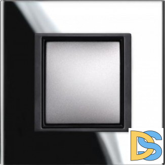 Рамка 1-ая (одинарная), Стекло Черное, серия UNICA TOP/CLASS, Schneider Electric