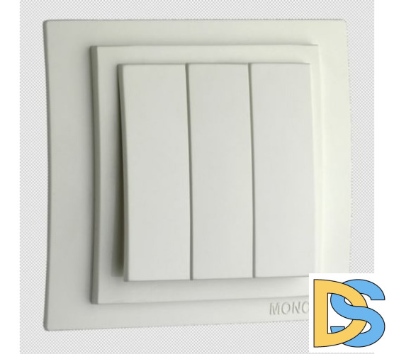 Выключатель трехклавишный Mono Electric Despina-Larissa 10А 250В белый 500-001922-114