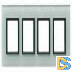 Рамка 4-ая (четверная), Стекло Матовое, серия UNICA TOP/CLASS, Schneider Electric