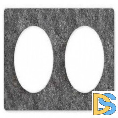 Рамка 2-ая (двойная), Черный фосфор, серия Odace, Schneider Electric