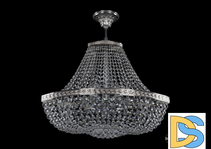 Люстра на штанге Bohemia Ivele Crystal 19283/H1/55IV Ni