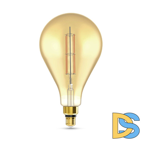 Лампа светодиодная филаментная Gauss E27 6W 2700K груша янтарная 179802118