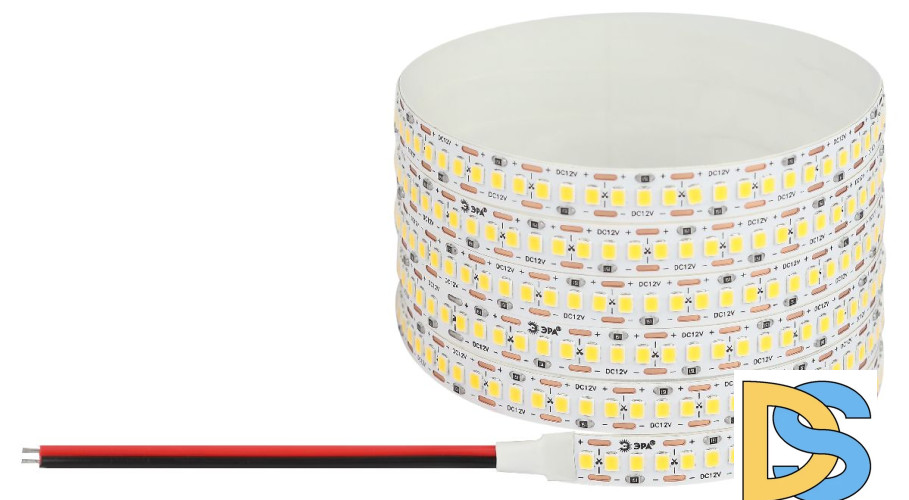 Светодиодная лента Эра 12В 2835 19,2Вт/м 4000K 5м IP20 LS2835-19,2-240-12-4000K-IP20-1 year-5m Б0059907