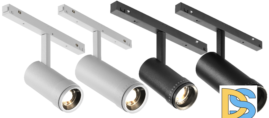 Трековый магнитный светильник iLedex Vision ZOOM 4822-020-D47-10W-10/60DG-3000K-BK