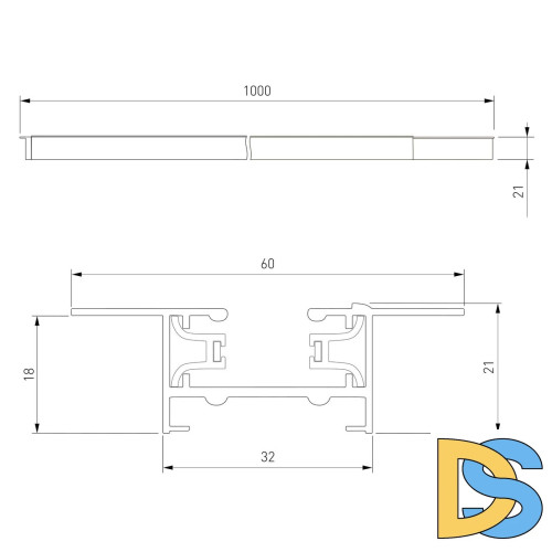 Встраиваемый однофазный шинопровод Elektrostandard Track Rail BK Recessed 4690389178528 a057091