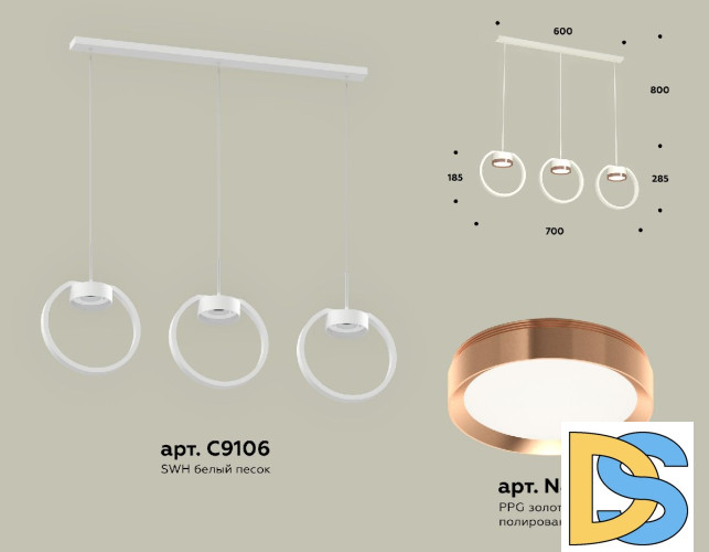 Подвесной светильник Ambrella Light Traditional (C9106, N8126) XB9106104