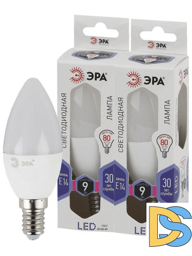 Лампа светодиодная Эра E14 9W 6000K LED B35-9W-860-E14 Б0031403