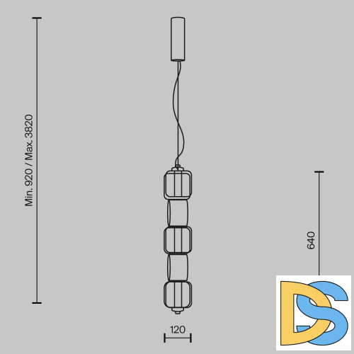 Подвесной светильник Maytoni Ritmo MOD381PL-L30B3K