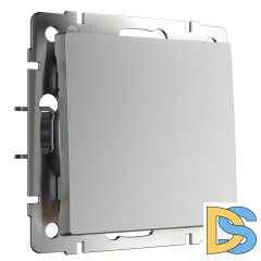 Выключатель одноклавишный Werkel проходной (серебряный) W1112006