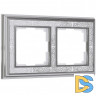 Рамка на 2 поста (хром/белый) W0021431