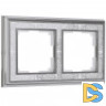 Рамка на 2 поста (хром/белый) W0021431