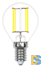 Лампа светодиодная филаментная Volpe E14 6W 4000K прозрачная LED-G45-6W/4000K/E14/CL/SLF UL-00008317
