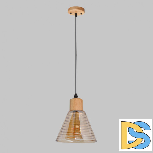 Подвесной светильник IMEX MD.5870-1-P-WOOD+BK