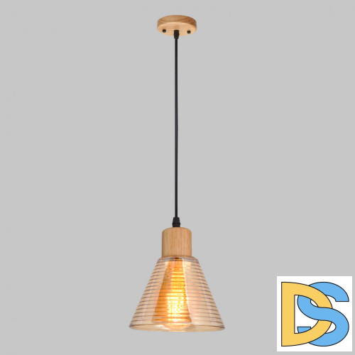 Подвесной светильник IMEX MD.5870-1-P-WOOD+BK