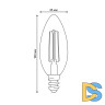 Лампа светодиодная филаментная Uniel LED-C35-4W/4000K/E14/CL GLY01TR UL-00011937