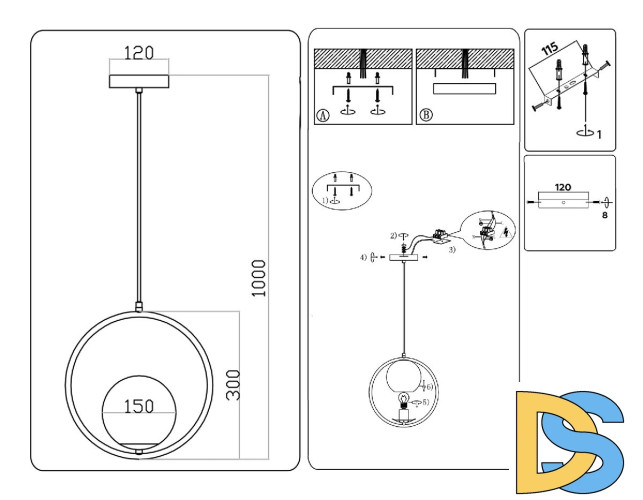 Подвесной светильник Ambrella Light Modern TR2594