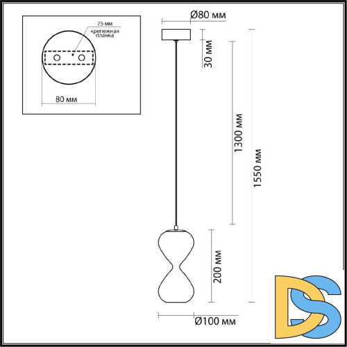 Подвесной светильник Odeon Light Pendant Glessi 5094/4L