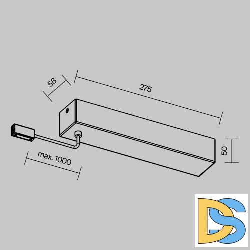 Основание для блока питания с вводом питания Maytoni Flexity TRA200BB-11B