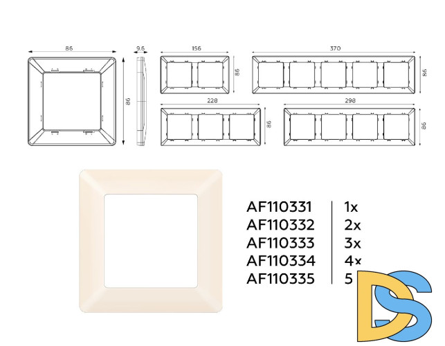 Рамка одноместная Ambrella Volt Line AF110331