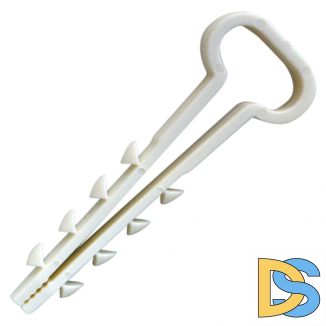 Дюбель-хомут для прямоугольного кабеля 10-5 мм белый (100 шт.)