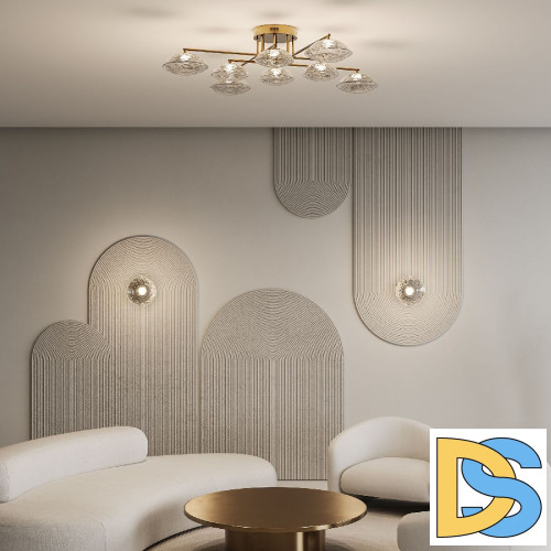 Настенный светильник Eurosvet Ripple 50389/1 LED латунь a069025