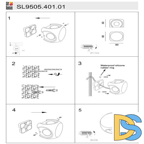 Уличный настенный светильник ST Luce Volti SL9505.401.01