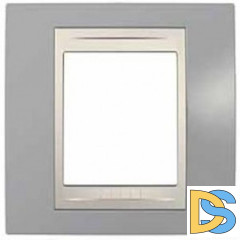 Рамка 1-ая (одинарная), Серый/Бежевый, серия Unica, Schneider Electric