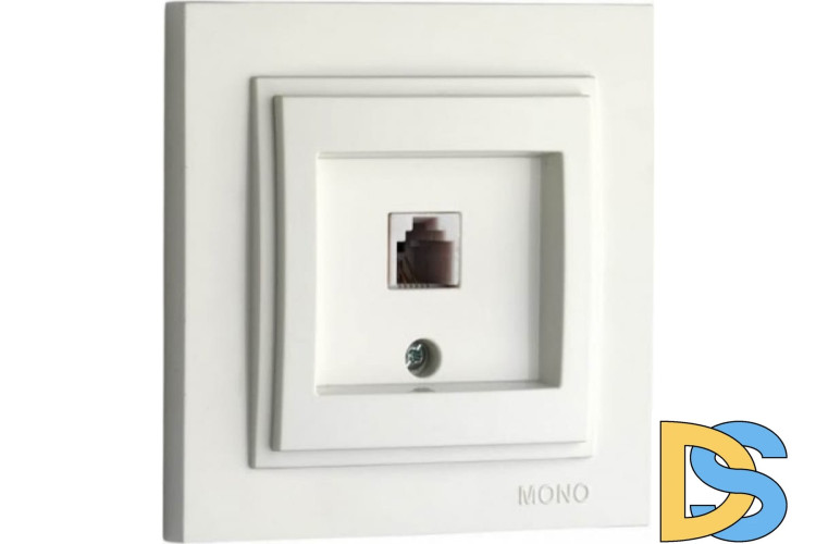 Розетка телефонная Rj45 Cat3 Mono Electric Despina жемчуг 102-252505-124