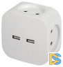 Разветвитель электрический Эра SP-4-USB-W Б0049532