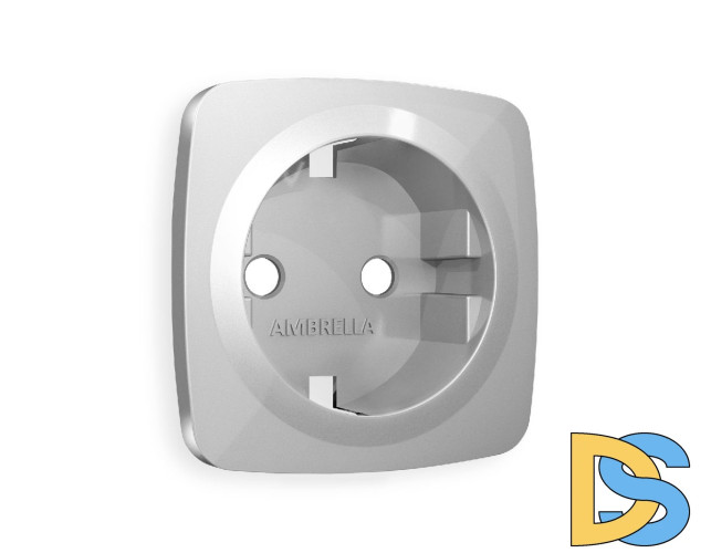 Лицевая панель для розетки с/з Ambrella Volt Omega OP4060