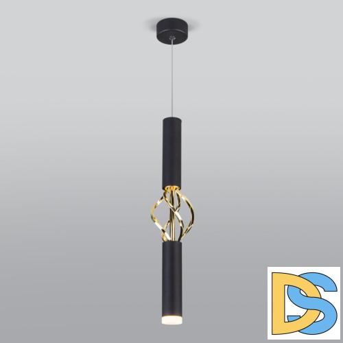 Подвесной светодиодный светильник Eurosvet Lance 50191/1 LED черный/золото