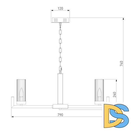 Подвесная люстра Eurosvet Arganie 60133/8 серебро