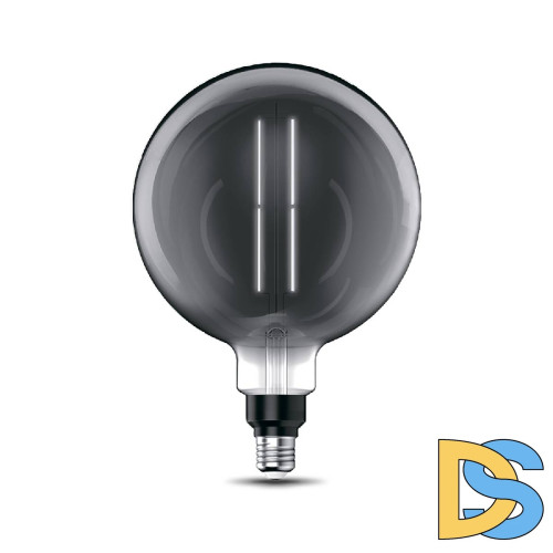 Лампа светодиодная филаментная Gauss E27 6W 4000K шар серый 154802205