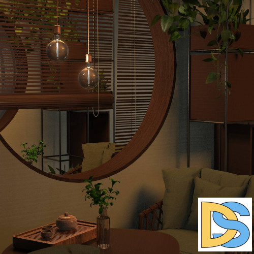 Лампа светодиодная филаментная Gauss E27 6W 4000K шар серый 154802205