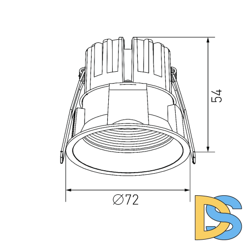 Встраиваемый светильник Designled DL-RE1202-WH-WW 011357