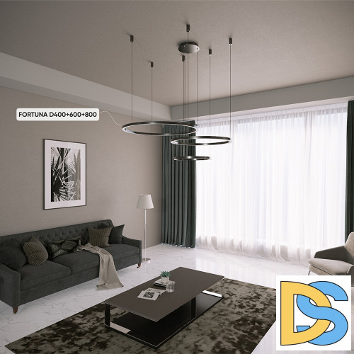 Подвесная люстра Crystal Lux FORTUNA SP158W LED BLACK