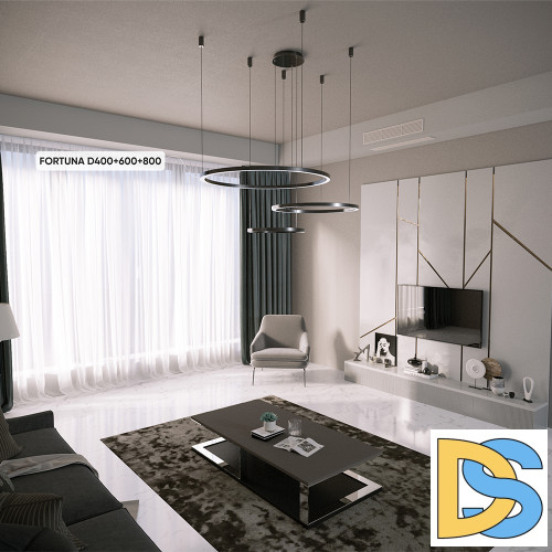 Подвесная люстра Crystal Lux FORTUNA SP158W LED BLACK