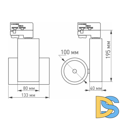 Трековый светодиодный светильник Arlight LGD-Ares-4TR-R100-40W Day4000 025537