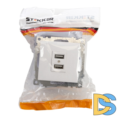 Розетка USB 2-местная Stekker Катрин 39686