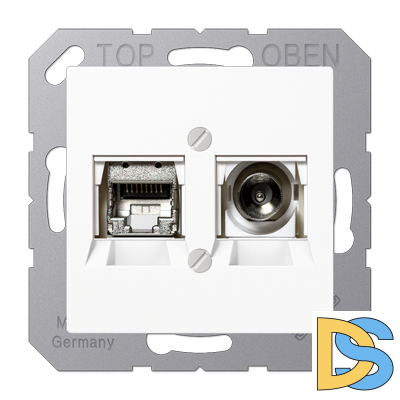 Розетка Smart TV Jung MMDA4521WW