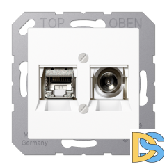 Розетка Smart TV Jung MMDA4521WW