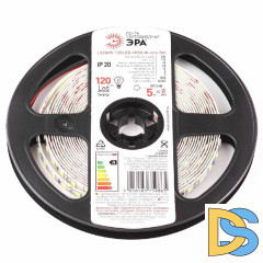 Светодиодная лента ЭРА 4,8W/m 120LED/m 2835SMD белый 5M LS2835-120LED-IP20-W-eco-5m Б0035595