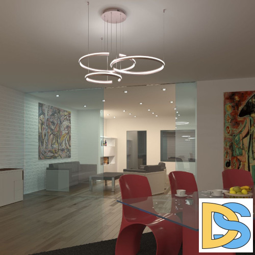 Подвесная люстра Eurosvet Gap 90180/3 сатин-никель a045427